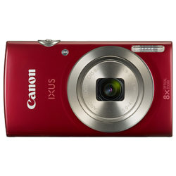 Canon IXUS 185 Digital Camera, HD 720p, 20.0MP, 8x Optical Zoom, 16x Zoom Plus, 2.7 LCD Screen with Wrist Strap Red